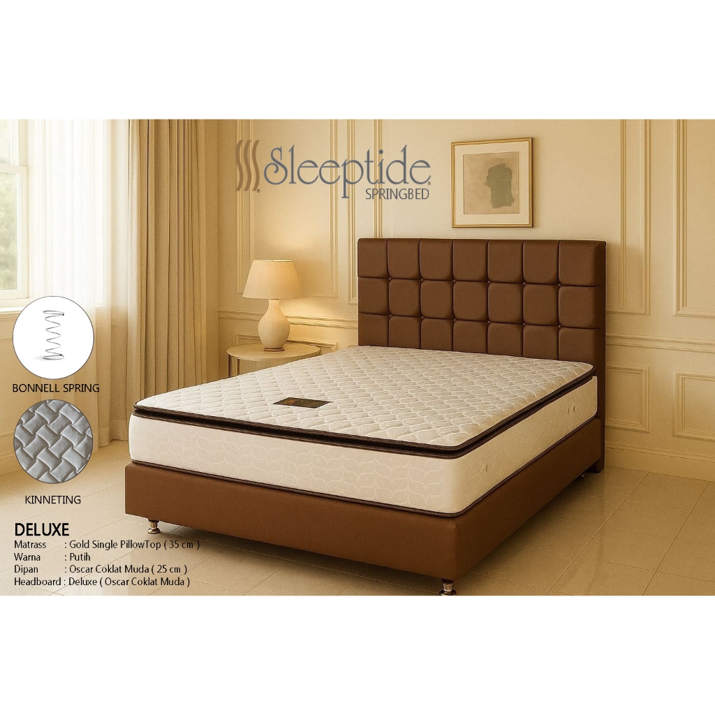 SLEEPTIDE Springbed  matrass / kasur springbed Gold single pillowtop