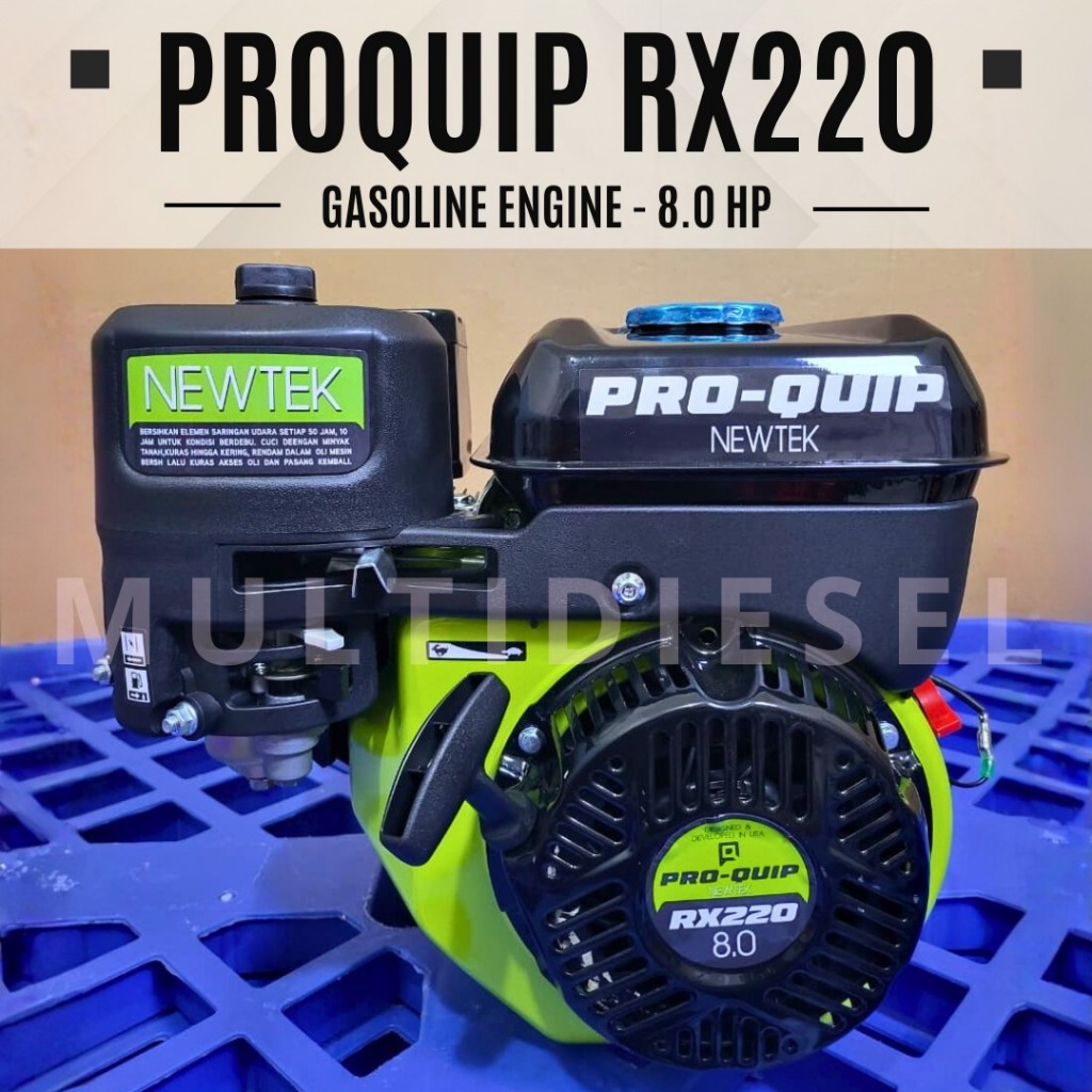 Mesin Penggerak Bensin PRO-QUIP RX220 8 HP Putaran Cepat