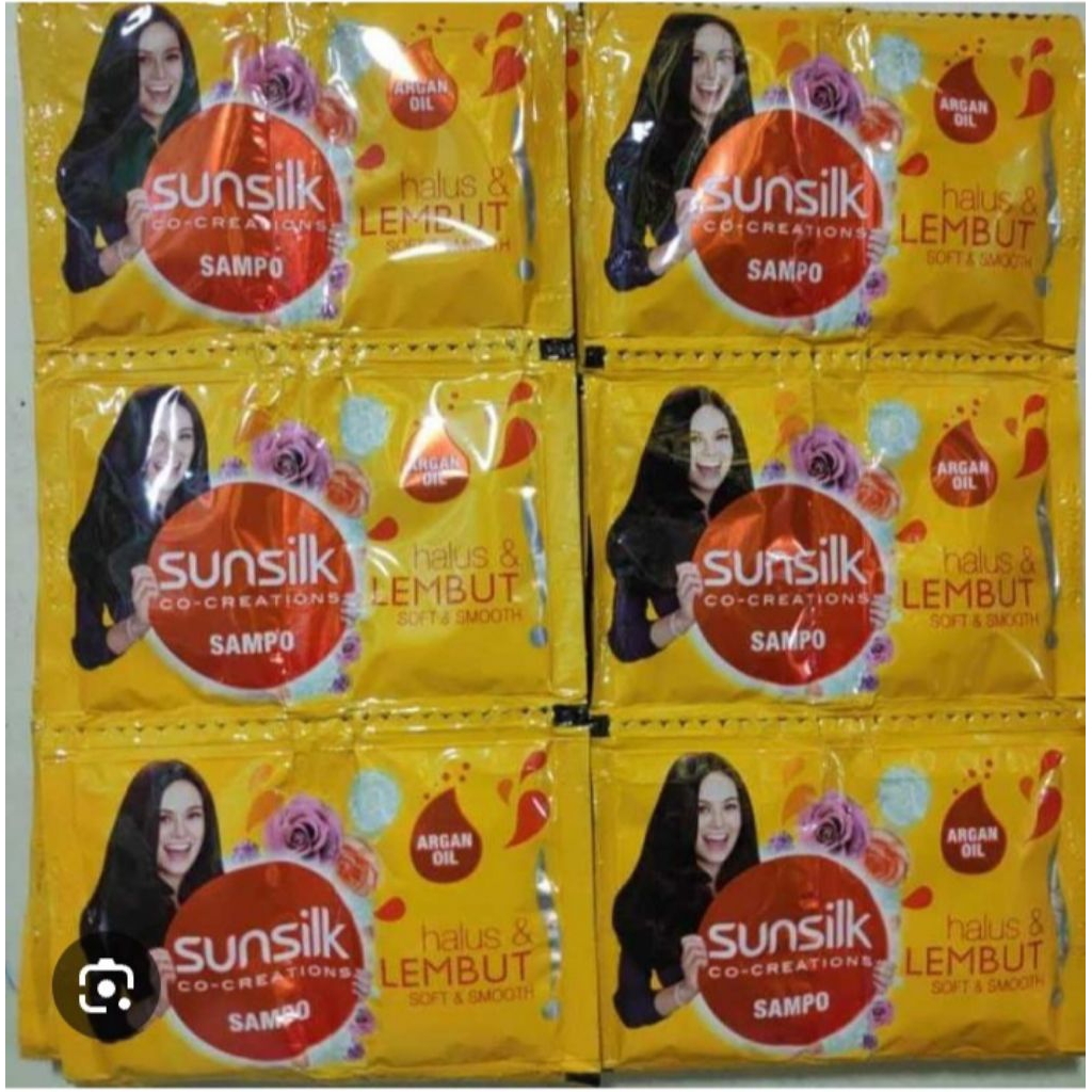 Shampoo Sunsilk sachet kuning 1 renceng