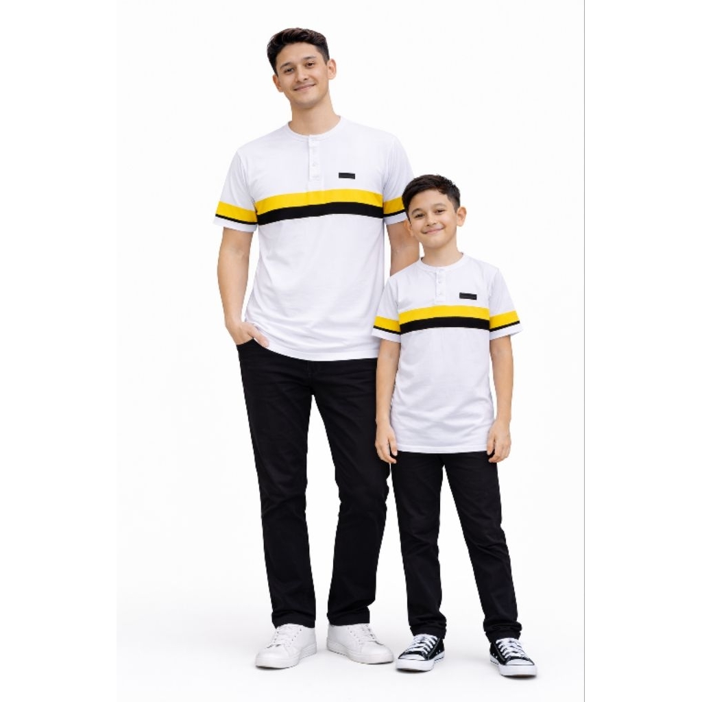 Kurta Couple Kombinasi | Kurta Ayah dan Anak | Putih Dan Hitam