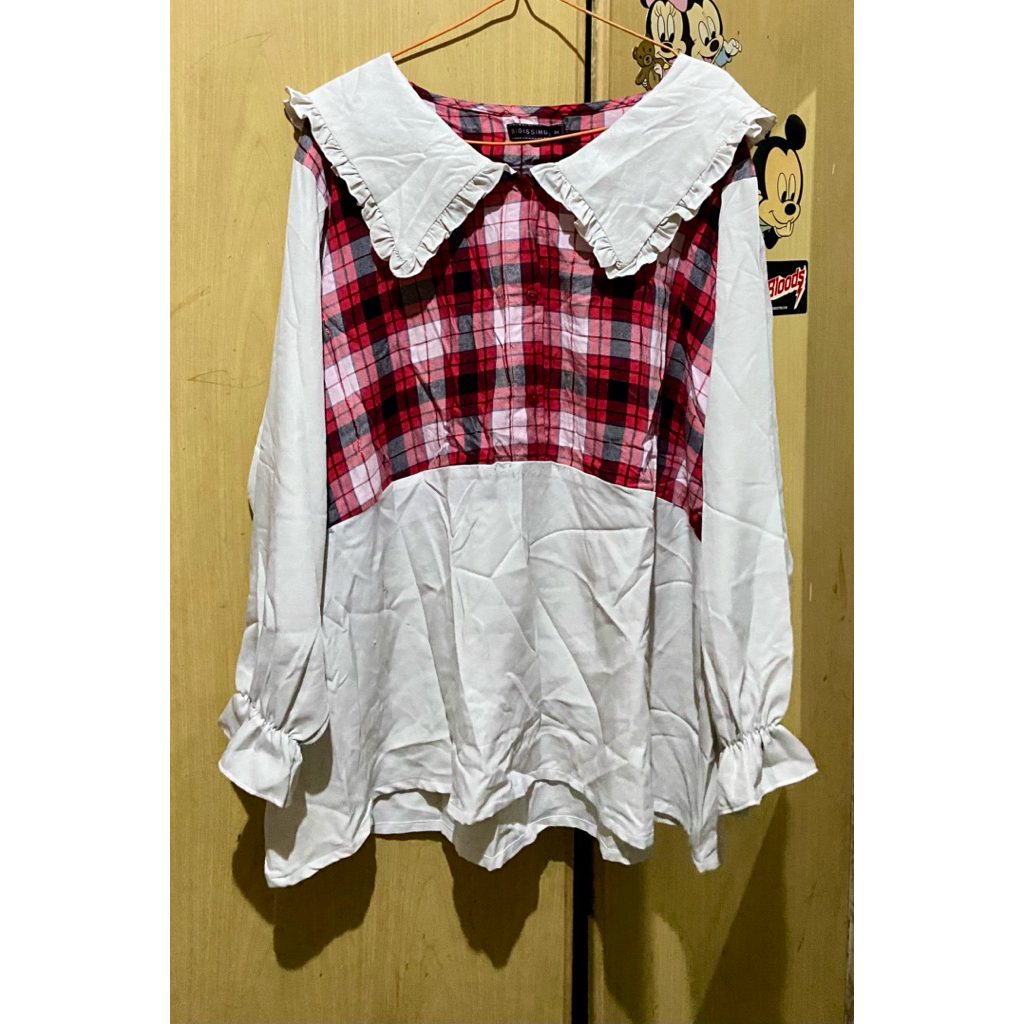 PRELOVED_Kemaja Atasan wanita jumbo/kemeja korean style By Bigissimo