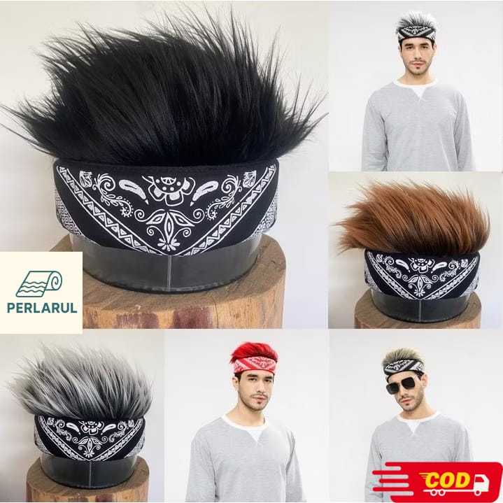 Topi Udeng Rambut  Model Paisley  Premium Udeng Rambut Palsu Pria