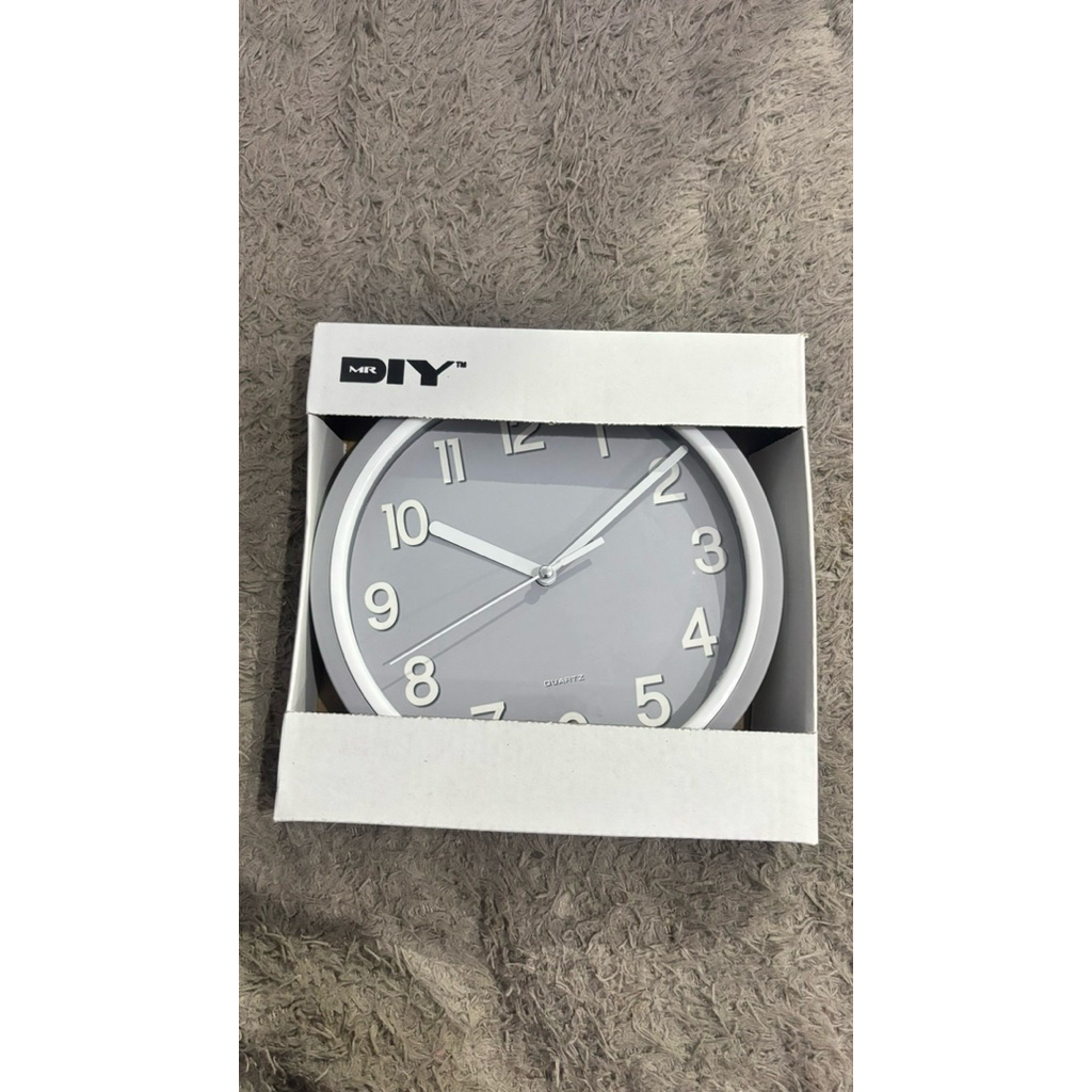 Jam Dinding Polos Minimalis Abu Diameter 19cm MR DIY