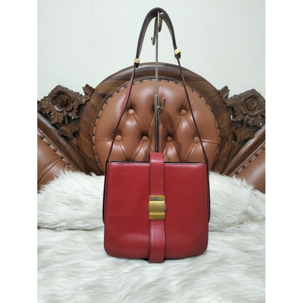 Balenciaga Red Leather Sling Bag