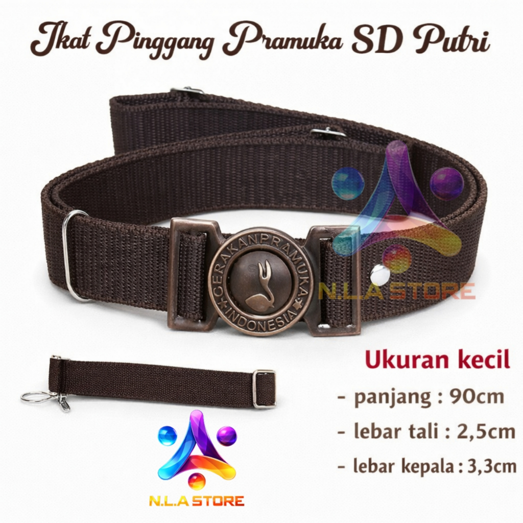 Ikat Pinggang Pramuka SD Putri Gesper Sabuk Sekolah Dasar Perempuan Premium