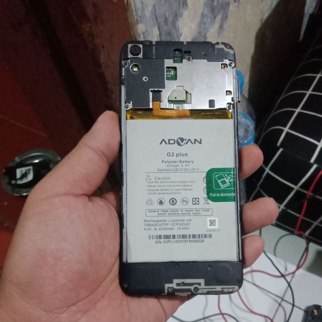 Mesin baterai Advan G2+ ram 3/32 normal segel mulus
