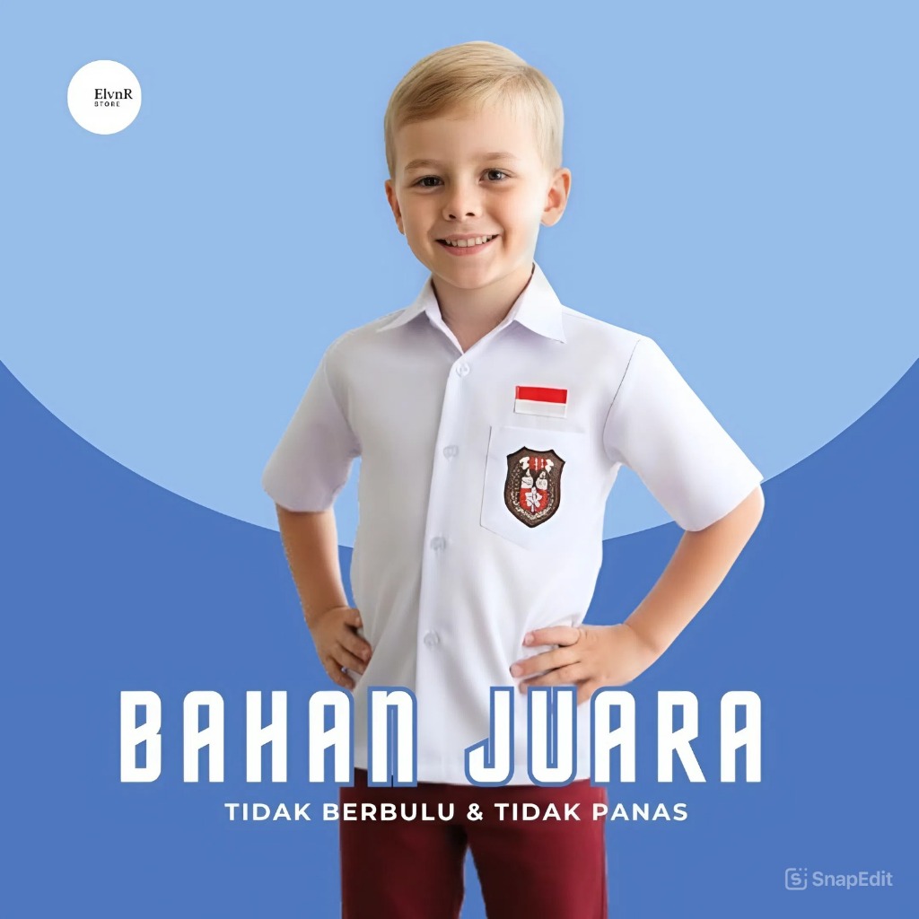 Seragam SD Putih Lengan Pendek – Kemeja Sekolah Anak