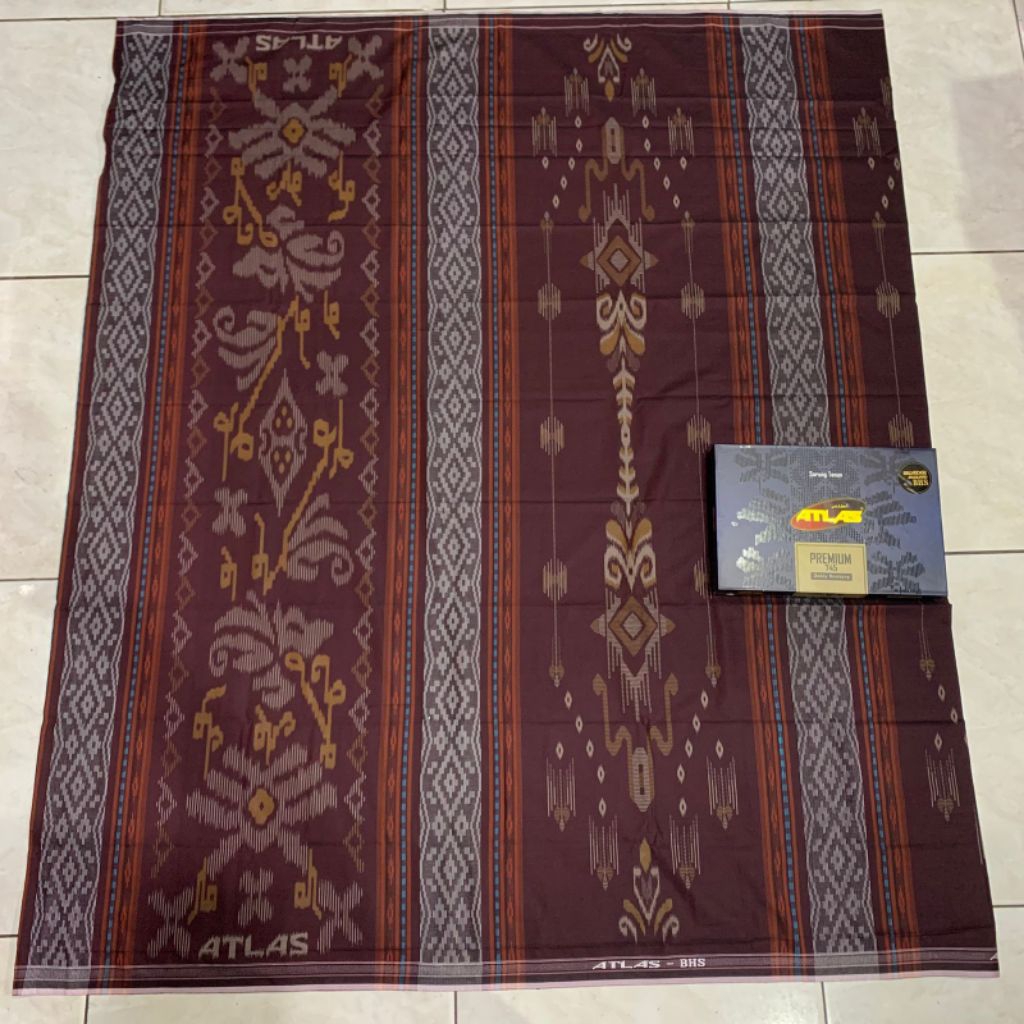 TAPIH/SARUNG ATLAS PREMIUM 745 DOBBY MOTIF KEMBANG