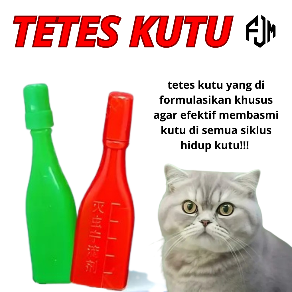 TETES POLOS ANTI KUTU TENGKUK KUCING OBAT KUTU TETES KUCING AMPUH