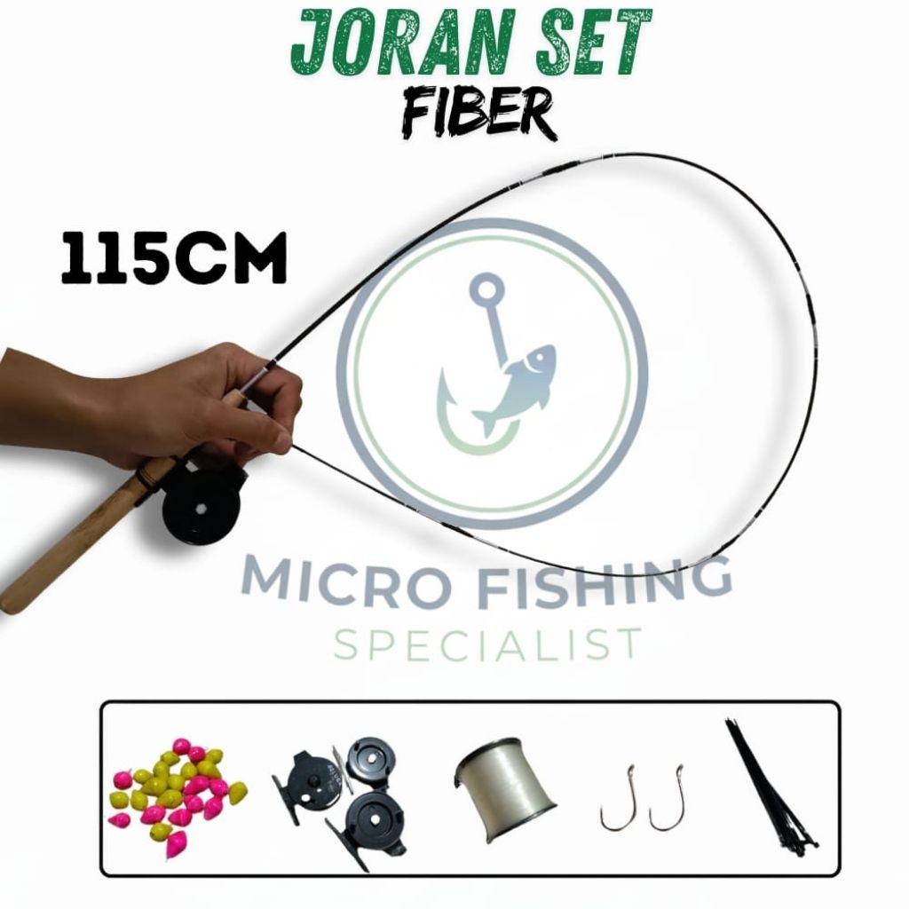 Joran Mini Pancing Mania 115cm – Joran Waderan Kuat Lentur, Paket Alat Pancing Lengkap, Praktis Diba