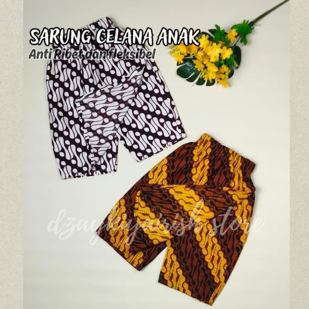 Celana Rok Anak bahan jarik lembut//Celana Panjang jarik batik anak