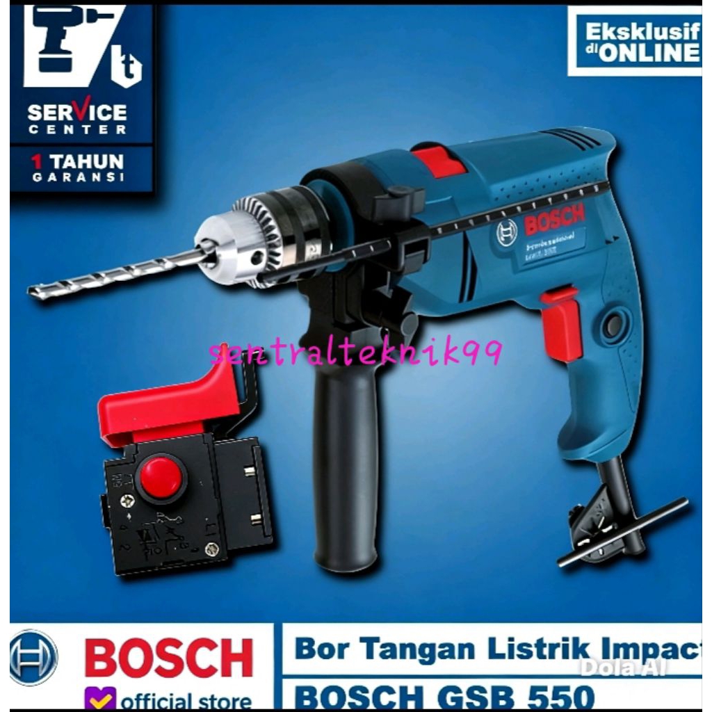 switch saklar bor bosch 13mm GSB 550