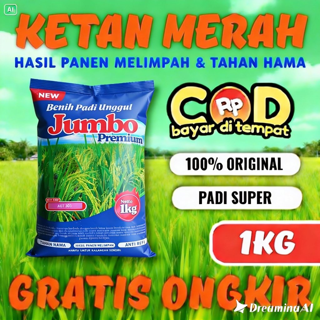 SANGHYANG SRI- Benih Padi Bibit Padi KETAN MERAH Kemasan Original Super Premium Neto 1kg