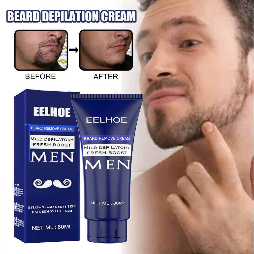 Beard Remove Cream Penghilang Bulu Pria 60ml Bahan Alami Aman Tanpa Efek Samping Krim Penghilang Bul