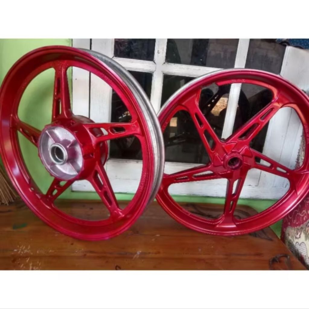 VELG PELEK RACING 1SET DEPAN BELAKANG MOTOR YAMAHA JUPITER Z1 ROBOT JUPITER Z BURHAN JUPITER MX OLD 