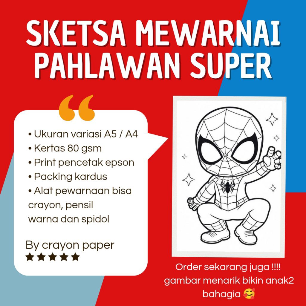 Gambar Mewarnai Pahlawan Super
