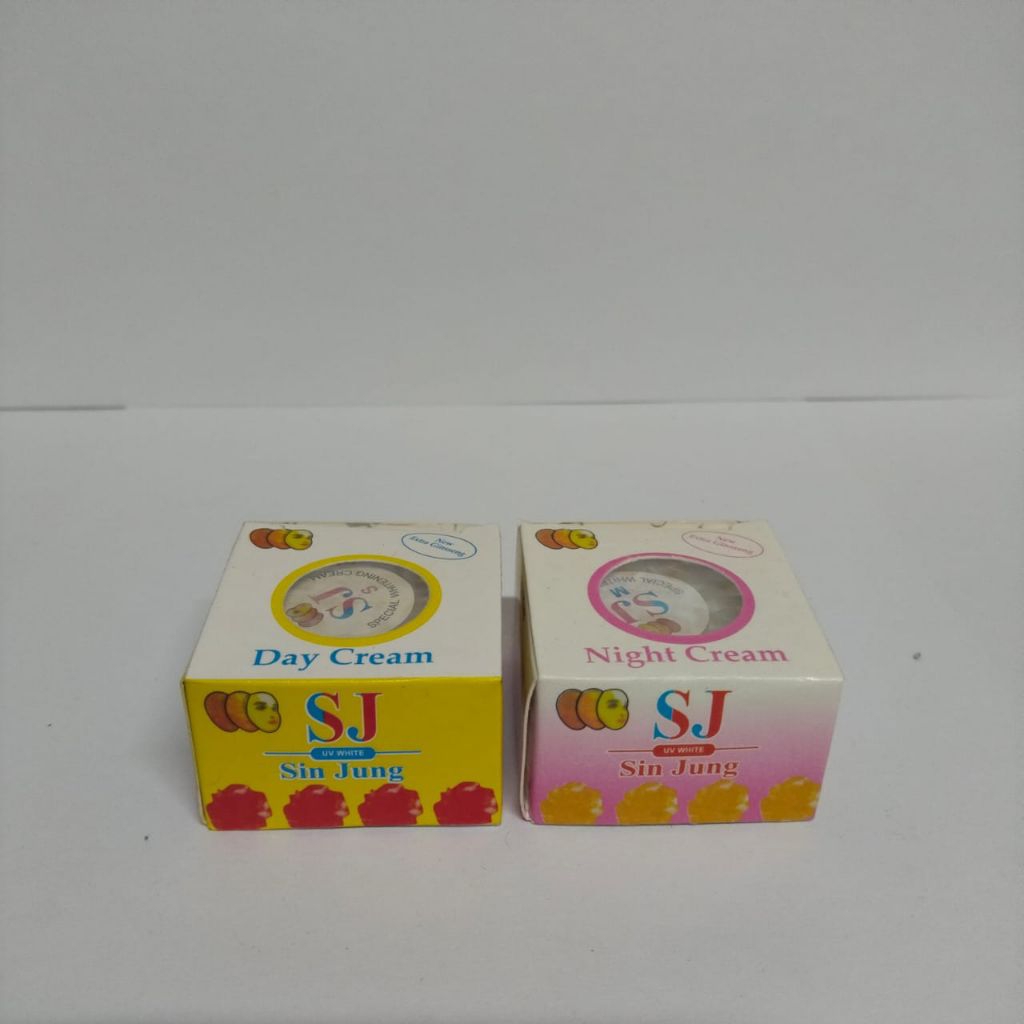 paket Cream SJ topeng whitening original siang & malam