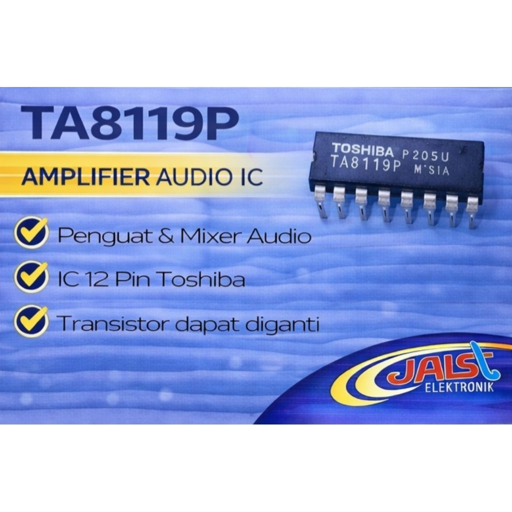 IC TA8119P Toshiba Original – Power Amplifier Audio – IC Audio TV / Tape / Speaker | JALS Elektronik