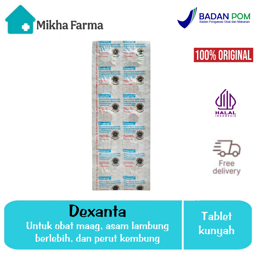 Dexanta Tablet Kunyah - Mengatasi Maag & Asam Lambung
