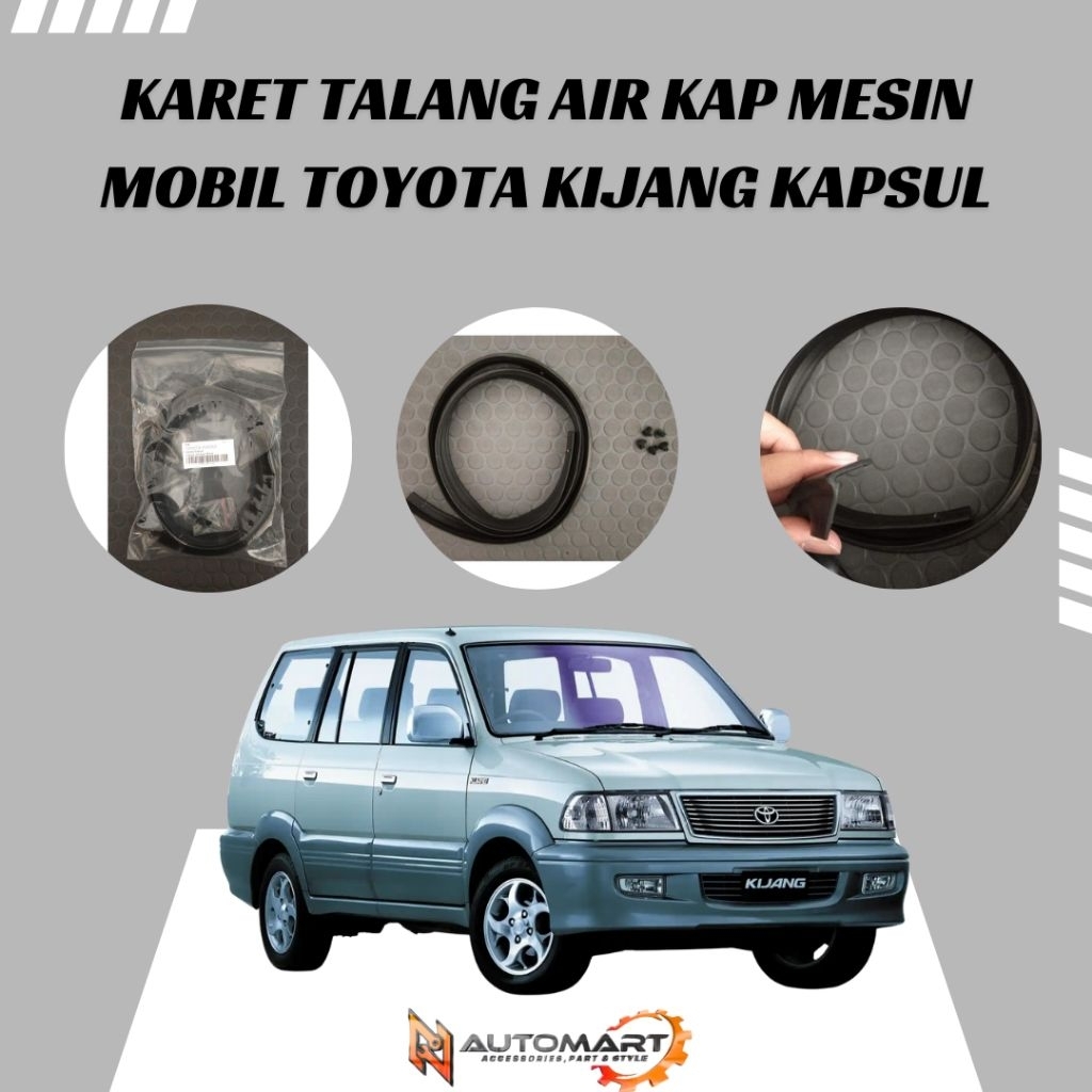 Karet Talang Air Kap Mesin Toyota Kijang Kapsul | Seal Hood Anti Bocor Original Fit