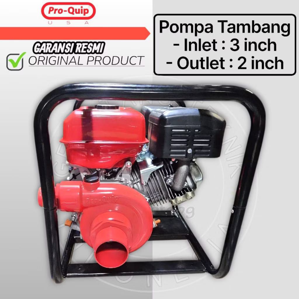 MESIN POMPA ALKON TAMBANG TURBO PRO-QUIP USA QTP390 16HP KEONG 3INCHI x 2inchi