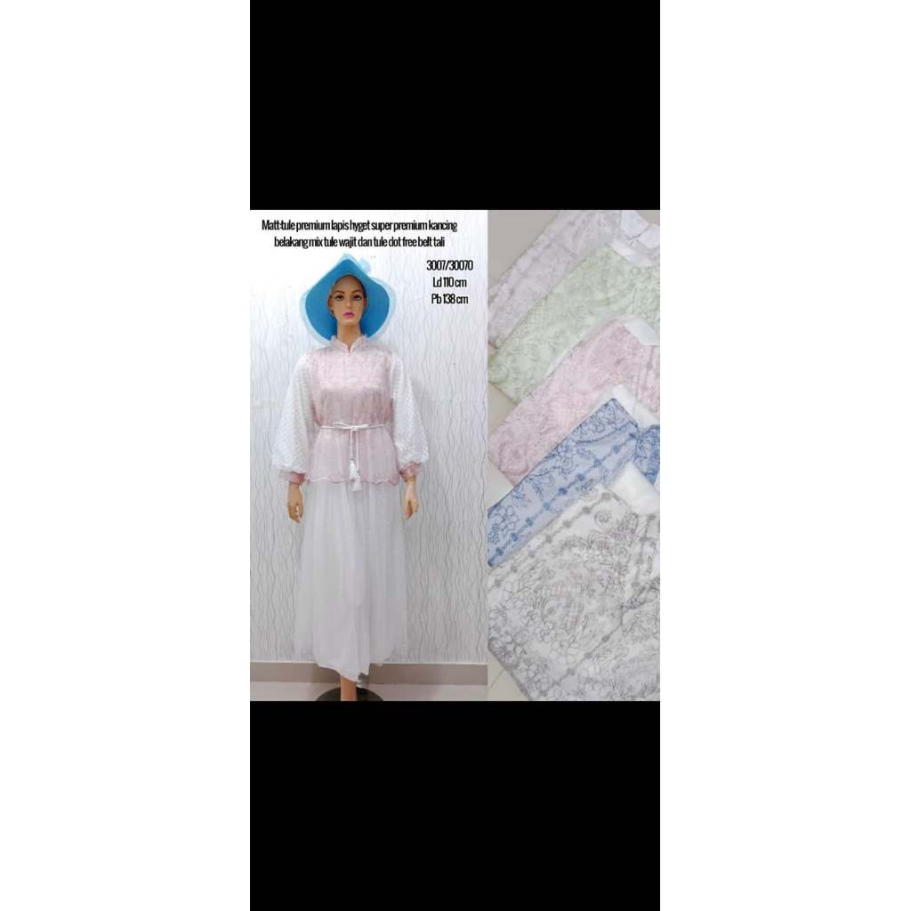 gamis trend lebaran / gamis set outer nyatu / gamis tile terbaru