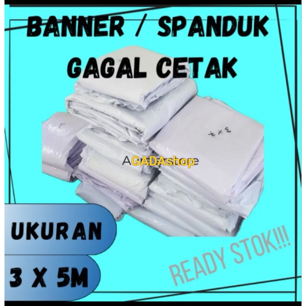 BANNER PUTIH POLOS 3X5