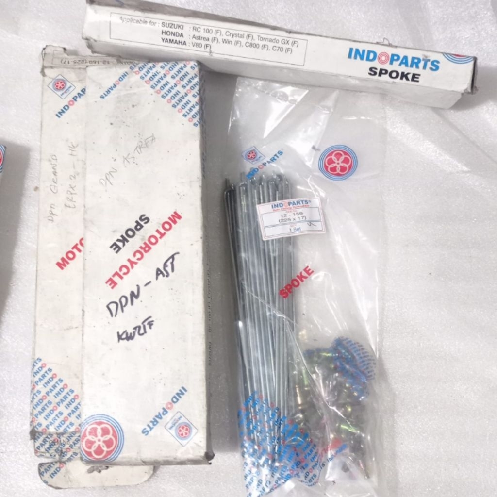 Ruji Jari Jari Spoke Set front depan Motor Rc100 Crystal Tornado Gx Astrea Win C800 C70 V80 indopart