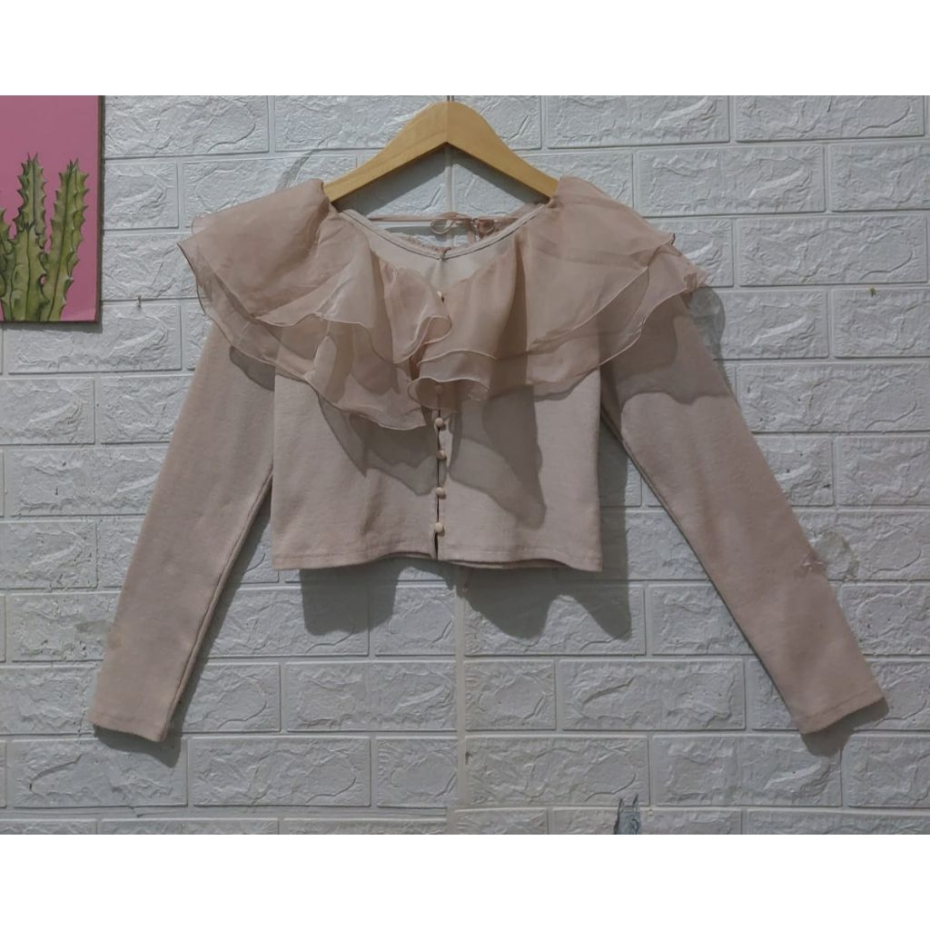 Nice Claup Tile Ruffle Knitwear