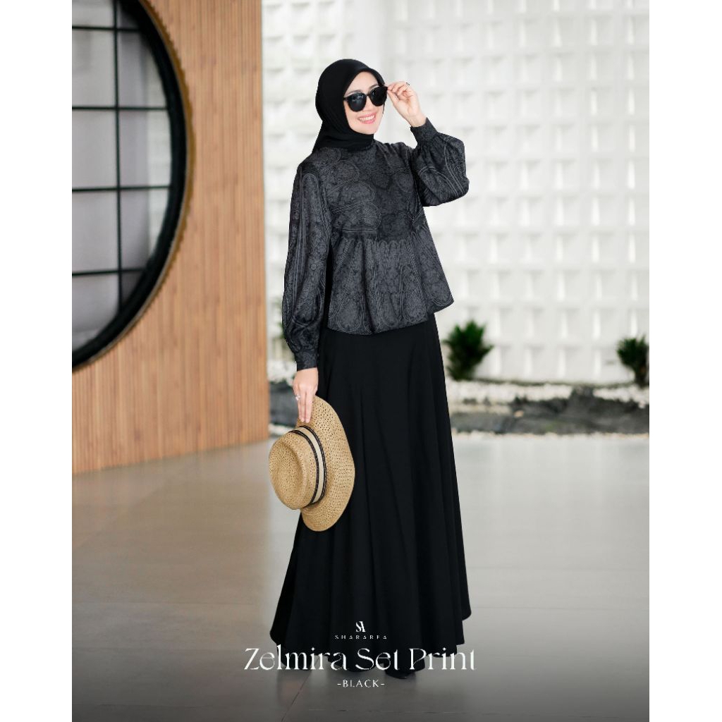 Zelmira Set Print by Shararea / Zelmira Set Print ( Blouse & Skirt) by Shararea / Set Rok by Sharare