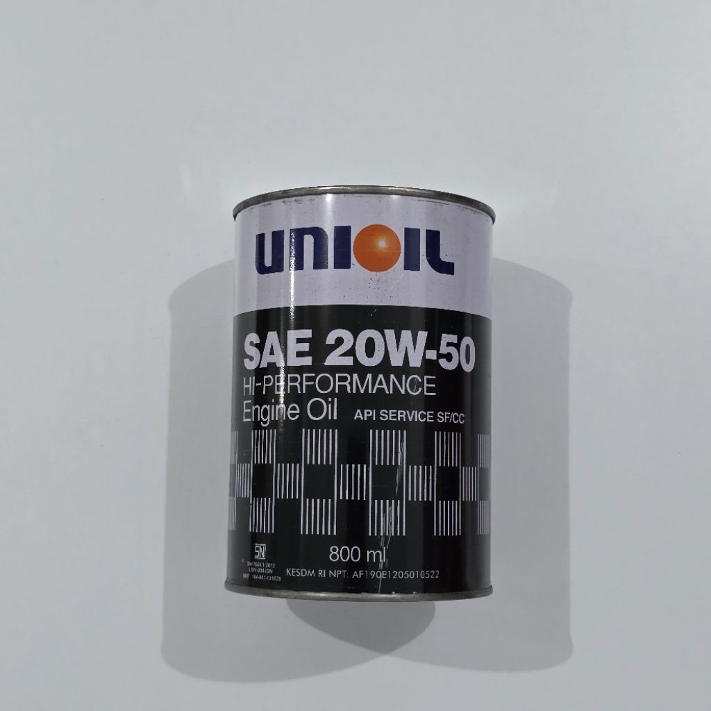 OLI UNIOIL UNION OIL 0.8L 20W-50 UNI OIL 800ML OLI MESIN MOTOR API SF CC