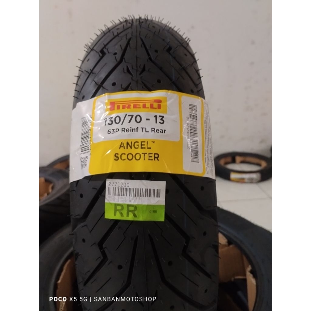 Ban Motor Tubbles Pirelli Anggel SCOTER 130/70/13 Cocok Buat Motor Nmax/Pcx/Adv