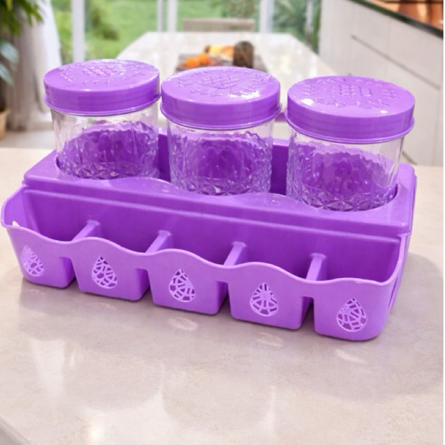 Toples Kue Lebaran 3pcs + Rak | Toples Snack Plastik Estetik Minimalis