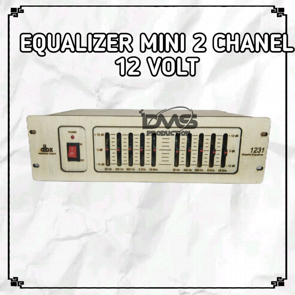 EQUALIZER MINI 2 CHANEL STEREO 12V SIAP PAKAI