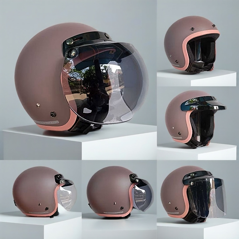 Helm Wanita Helm Bogo Hijab Dewasa Full Face Berkulitas SNI