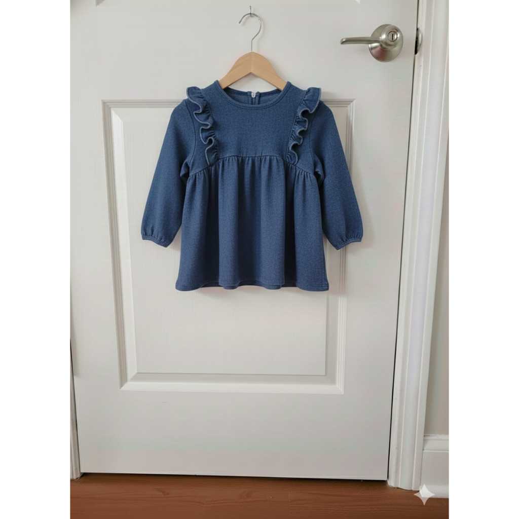 Blouse Alifa Serut / Atasan Anak Perempuan Crinkle Airflow