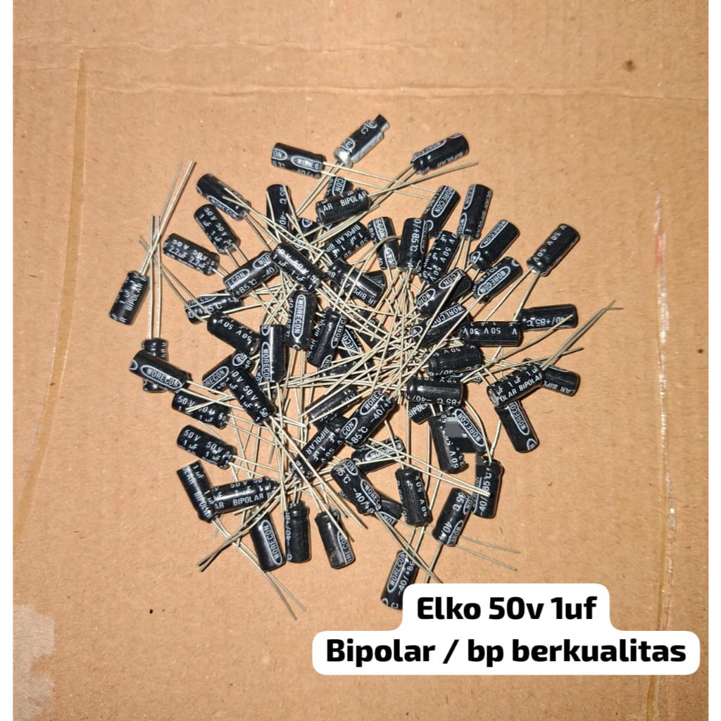 25Pcs Elko 50v 1uf Elco 1uf 50v BIPOLAR