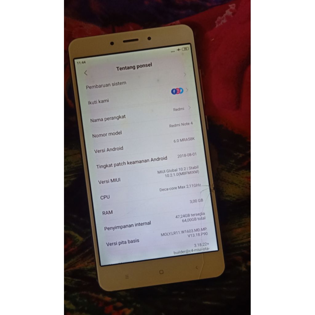 redmi note 4 ram 3 layar retak gabisa YouTube hp android handphone seken bekas second