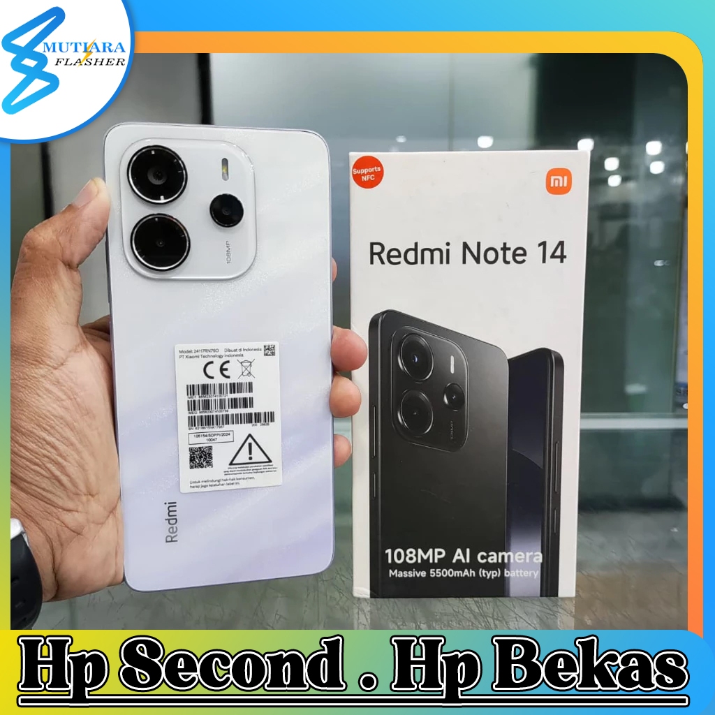 Xiaomi Redmi Note 14 Ram 8/128GB | Ram 8256GB Bekas Original Flasher Store