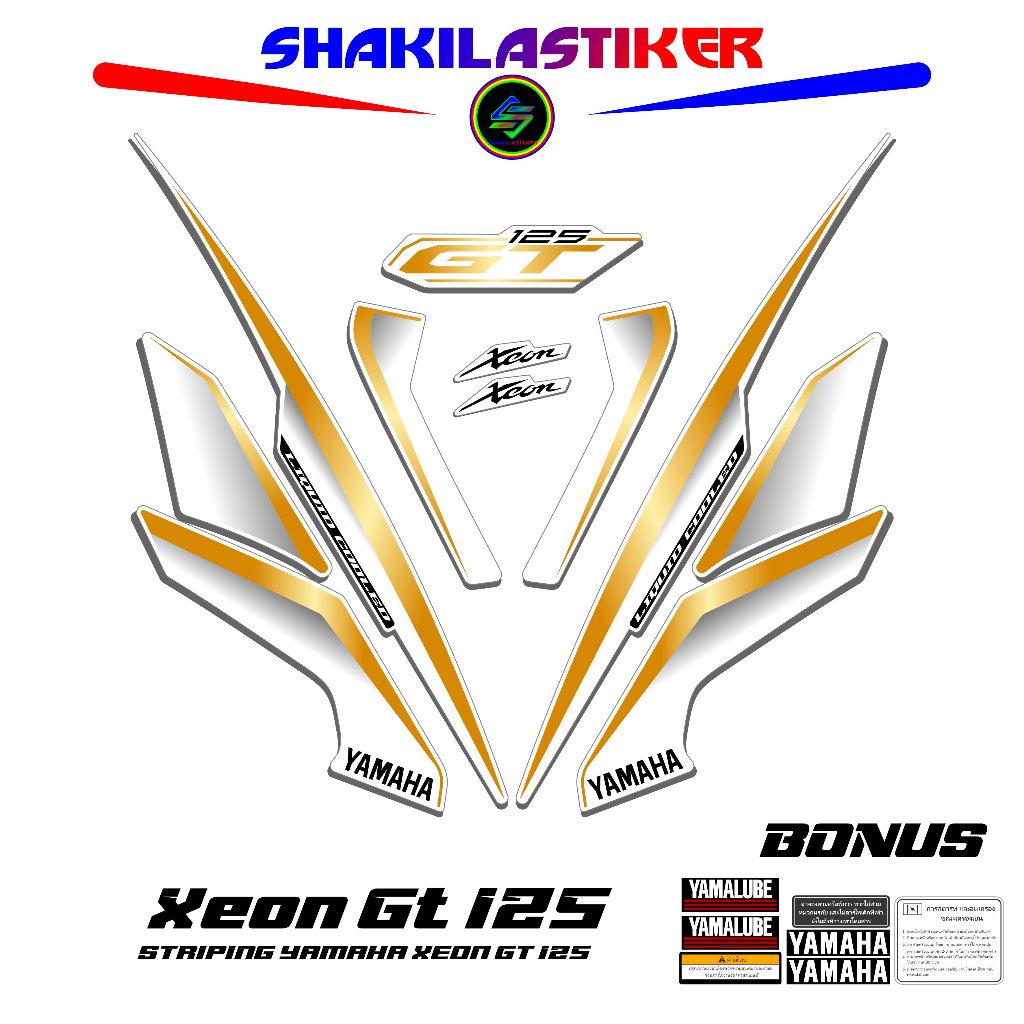 STIKER STRIPING XEON GT 125 MOTIF MULK 014 / STIKER / STICKER / XEON GT 125 / GT / XEON GT / YAMAHA 