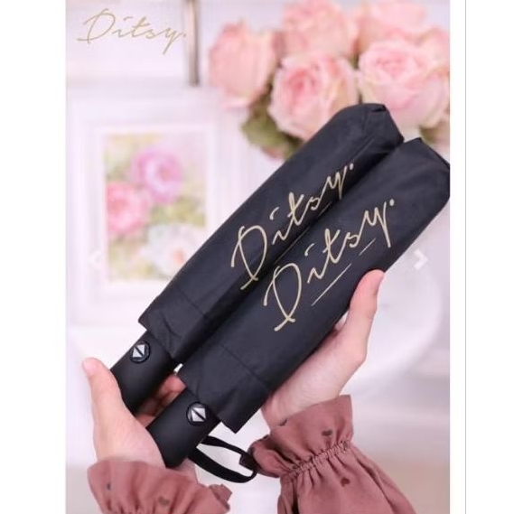 Ditsy Umbrella Black