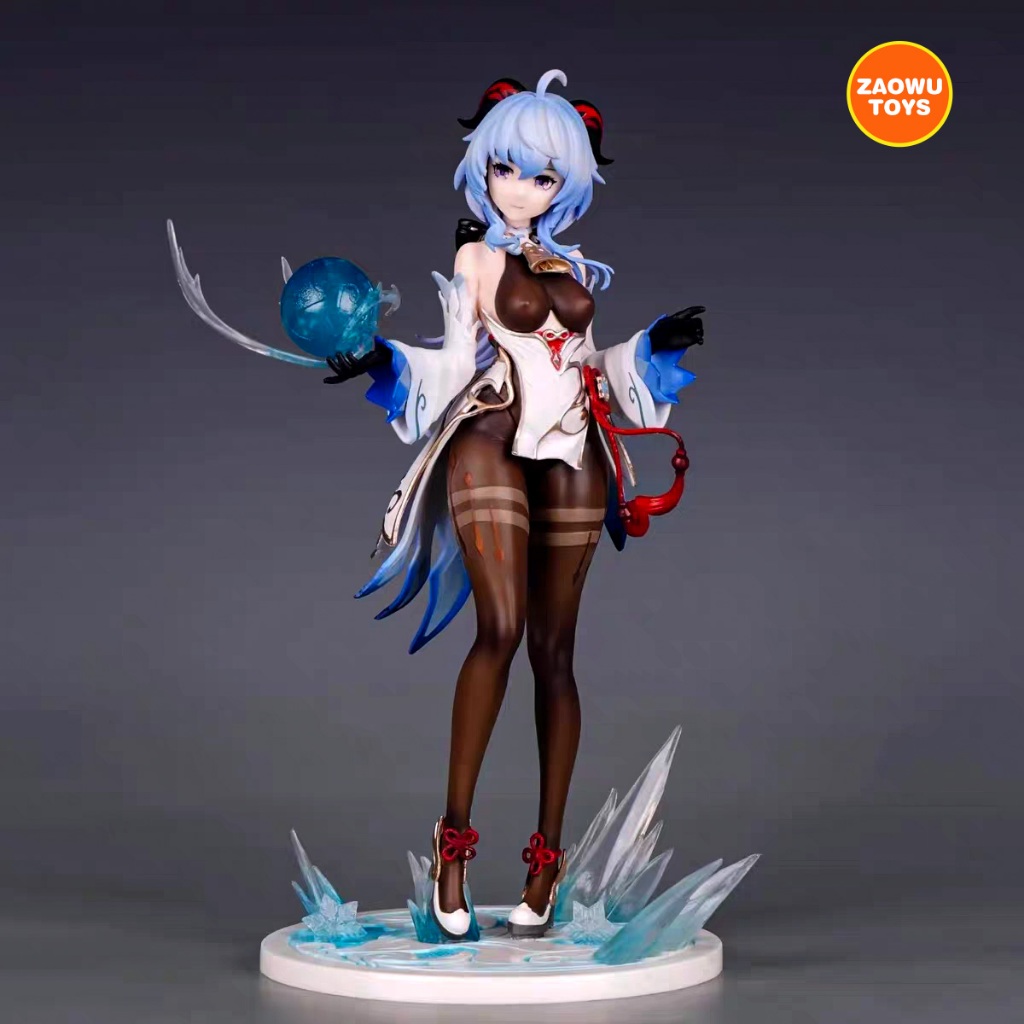 Figure Genshin Impact Ganyu Plume of Praying Snow 1/7 Scale Pajangan Anime Ganyu High Quality Box Or
