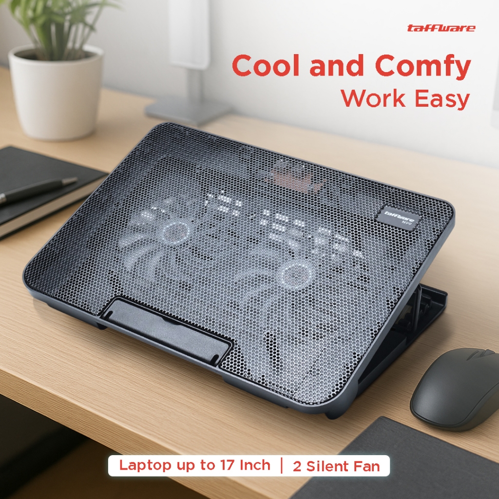 Dudukan Laptop Stand Alas Leptop Cooling Pad Lektop Dengan Kipas Pendingin