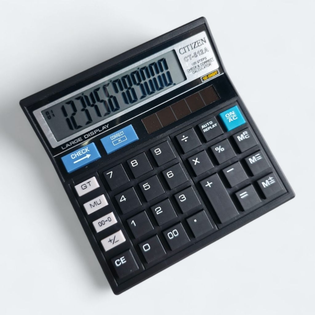Kalkulator Calculator Citizen 512 Original 12Digits Check & Correct