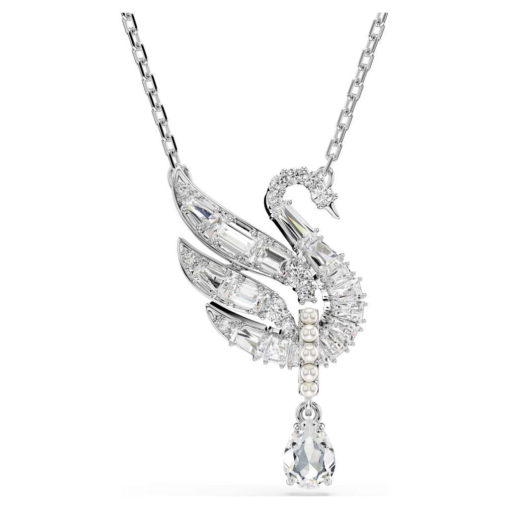 Swan pendant Swan, white, women's fashion necklace