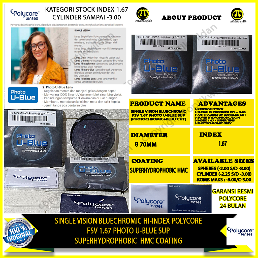 PHOTO U-BLUE SUP POLYCORE CYLINDER SAMPAI C-3.00 FSV 1.67 PHOTO U-BLUE SUP