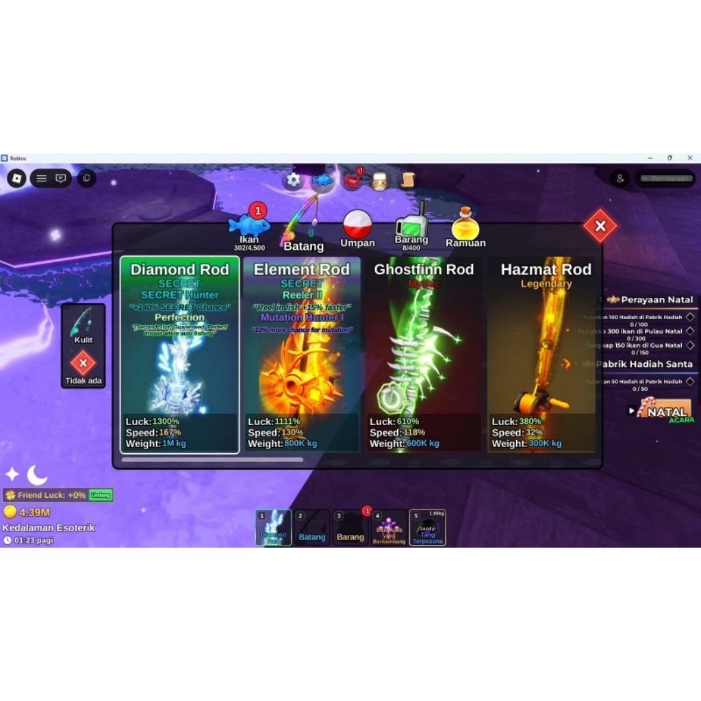 Akun Fish it Diamond Rod