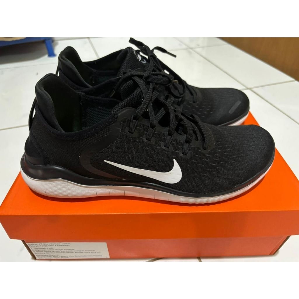 Preloved ORIGINAL NIKE FREE RN 2018 size 43 unisex black