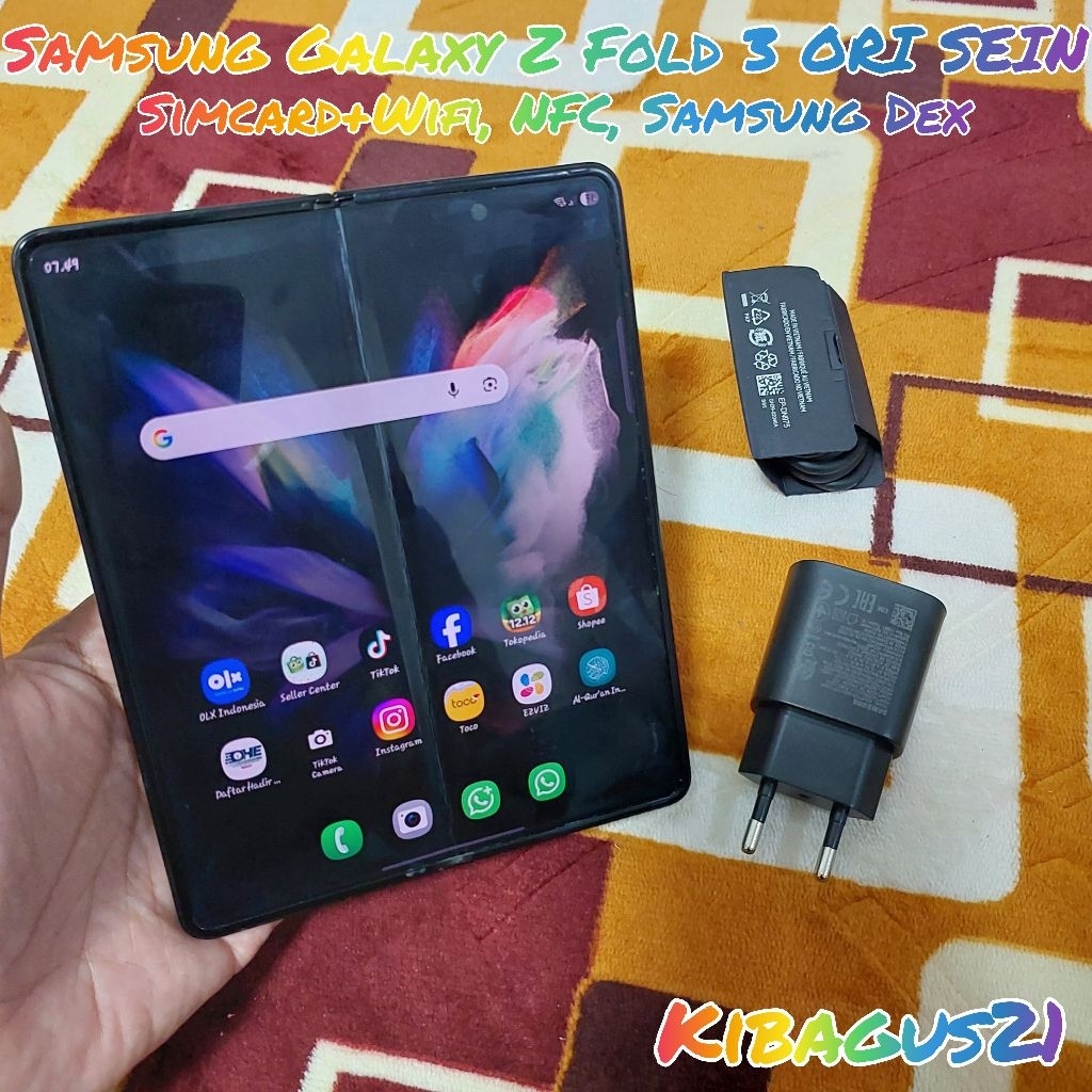 Samsung Z Fold 3 RAM 12/256GB Spek mantap Minus murah
