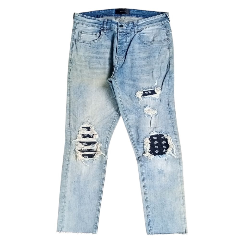 Amiri Bandana Distressed Jeans